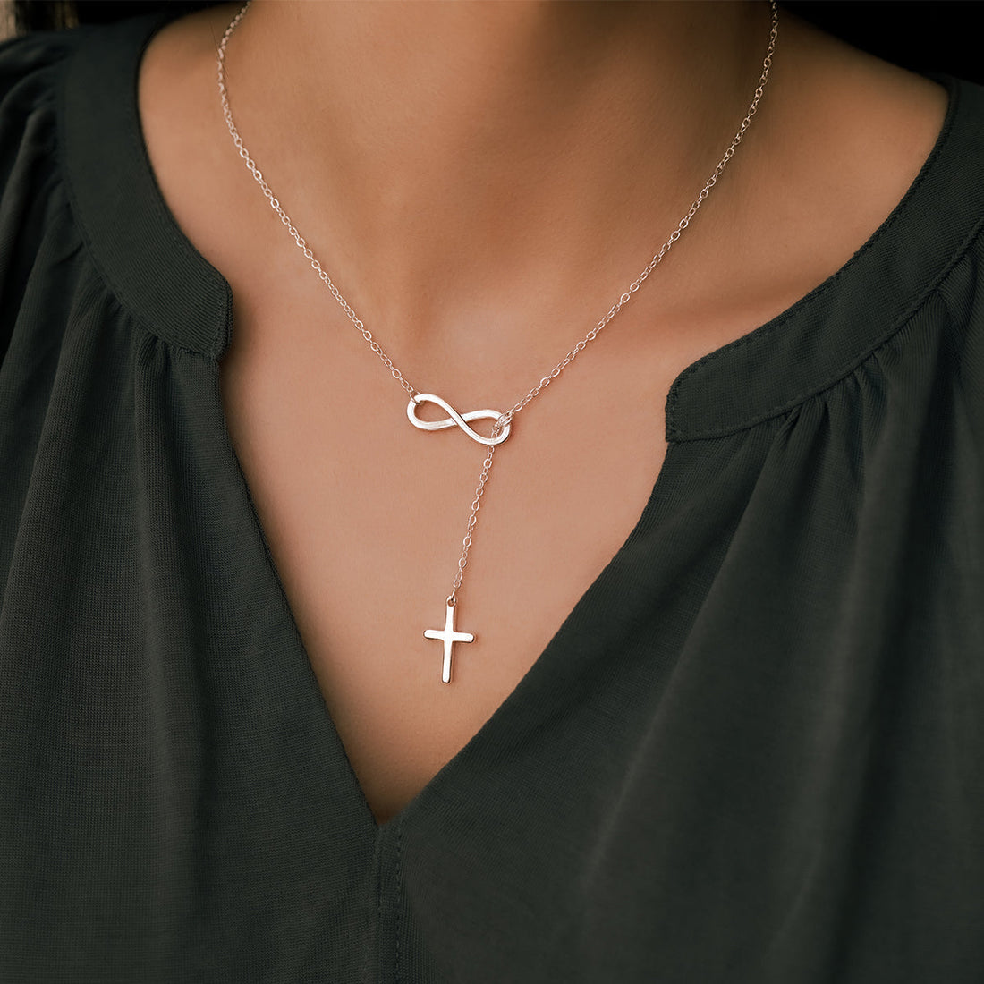 Yuna – Necklace featuring Infinite Cross Pendant