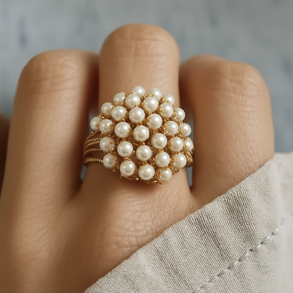 Sharnie – Ring with Set Pearls