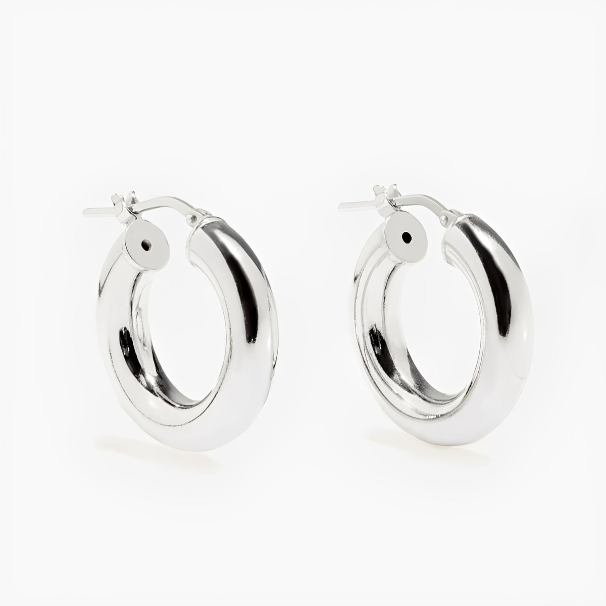Leila - Small silver hoops