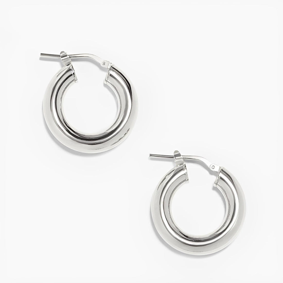 Leila - Small silver hoops