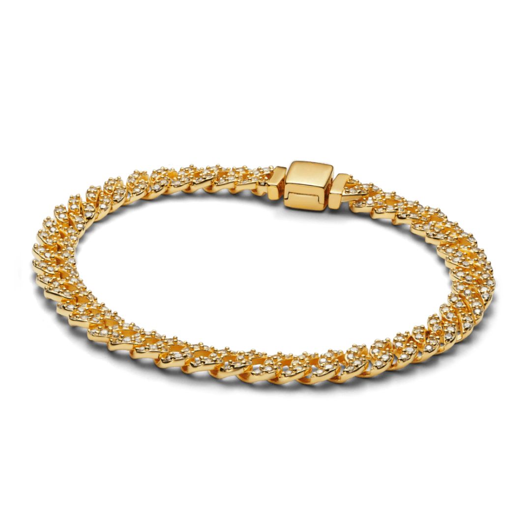 Soraya – Bracelet Cuban Chain made of Moissanite Gold 18K