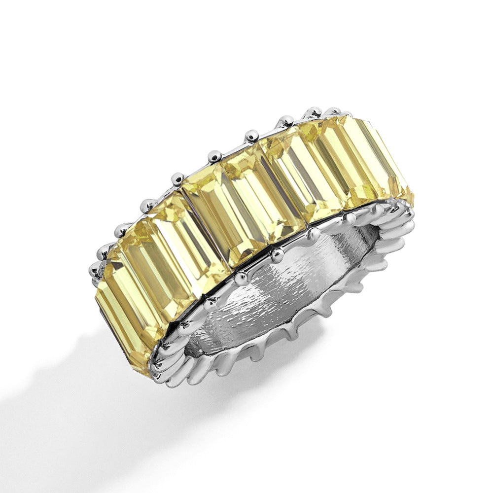 Naya – Geometric Trend Ring crafted from Colorful Alloy