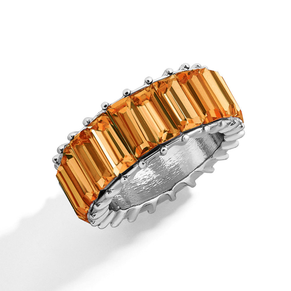 Naya – Geometric Trend Ring crafted from Colorful Alloy