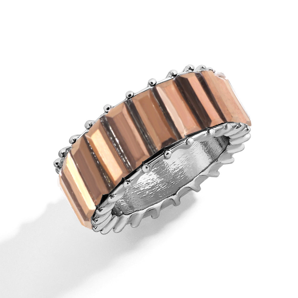 Naya – Geometric Trend Ring crafted from Colorful Alloy