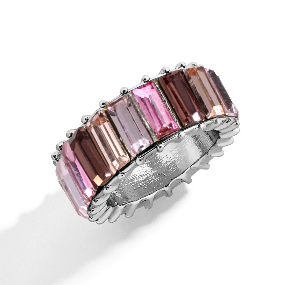 Naya – Geometric Trend Ring crafted from Colorful Alloy