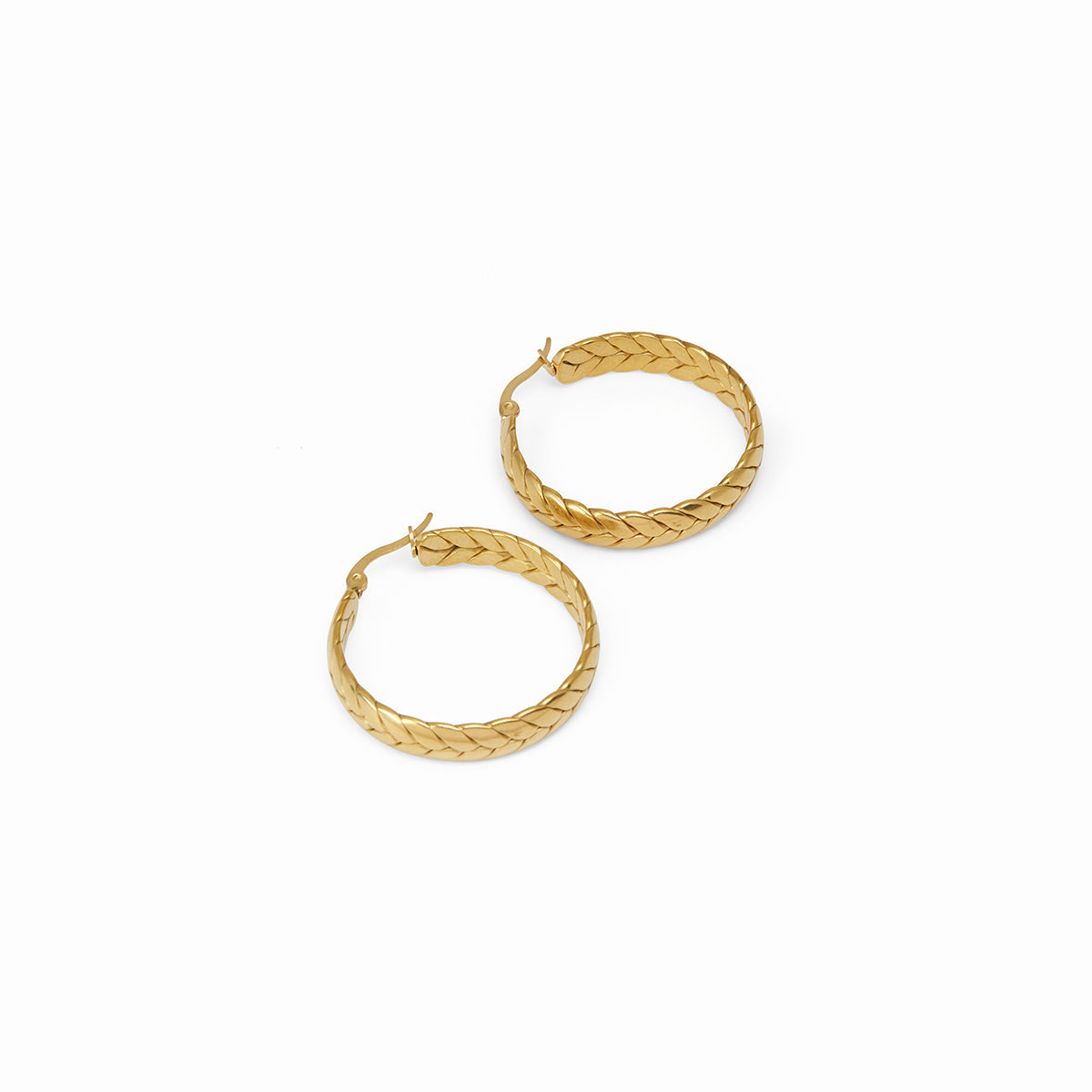 Cassandre – Braided Hoops Gold-Plated 18K