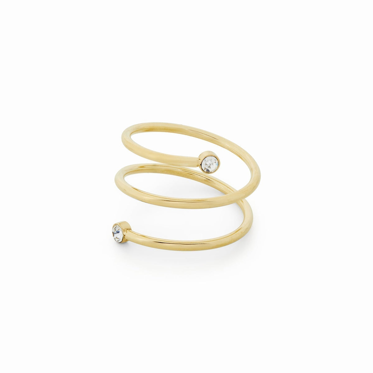 Riza – Spiral Finger Ring with Gemstone