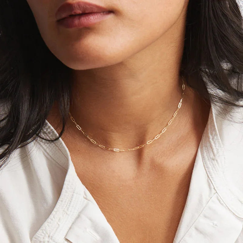 Nadia – Paperclip Chain crafted from Noble Gold
