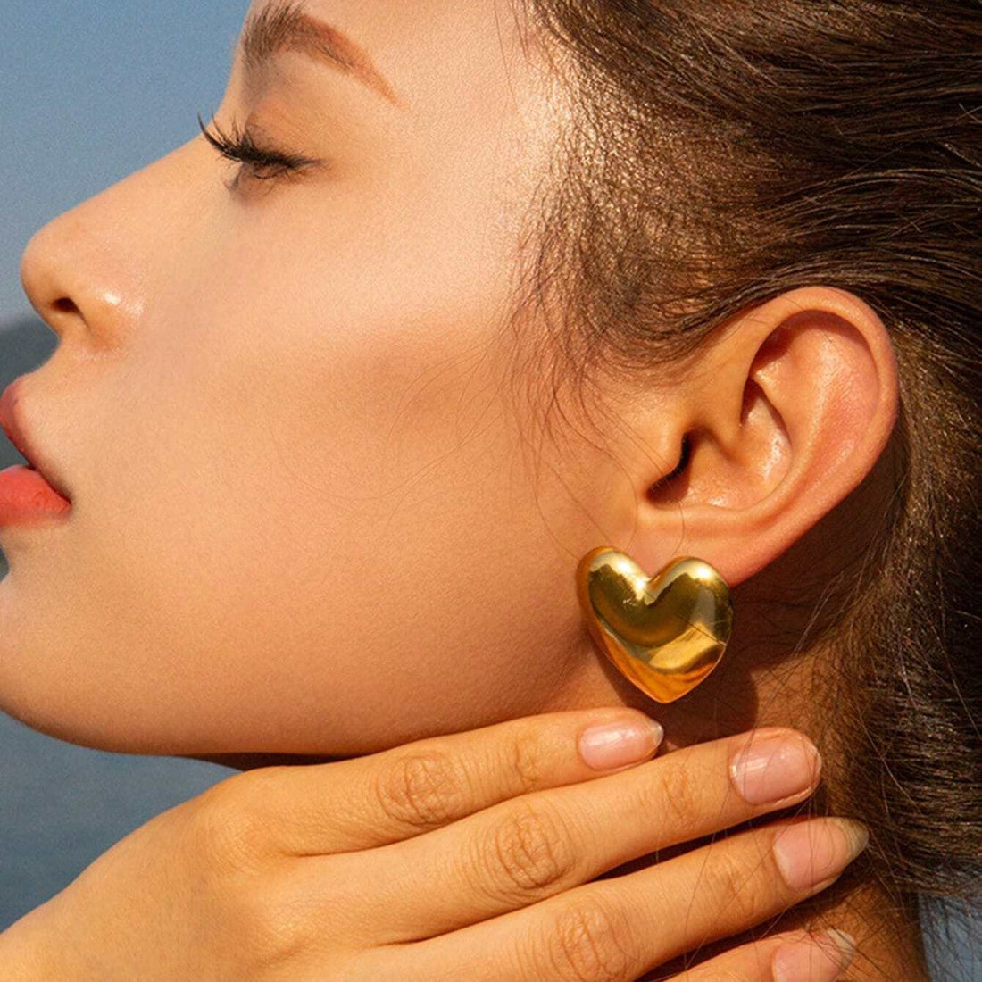 Large Heart Shape - Earrings