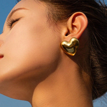 Large Heart Shape - Earrings