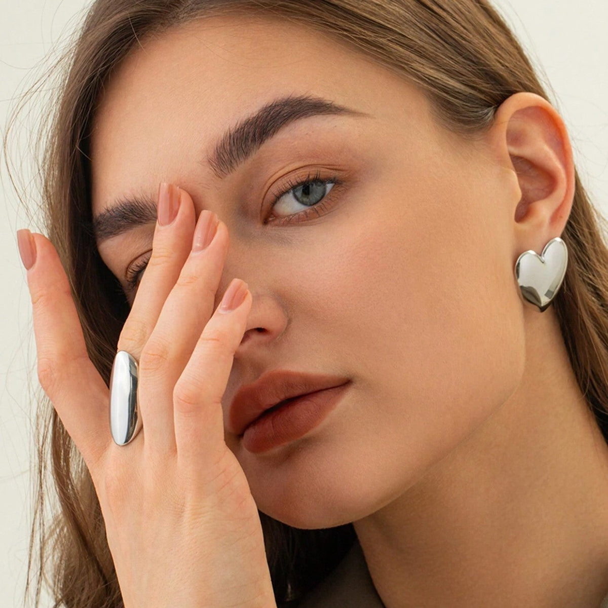 Large Heart Shape - Earrings