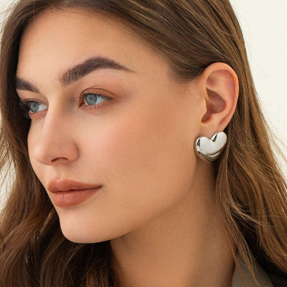 Large Heart Shape - Earrings