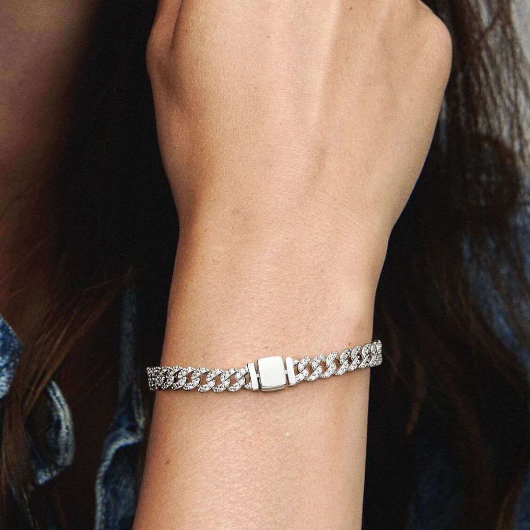 Soraya – Bracelet Cuban Chain made of Moissanite Gold 18K