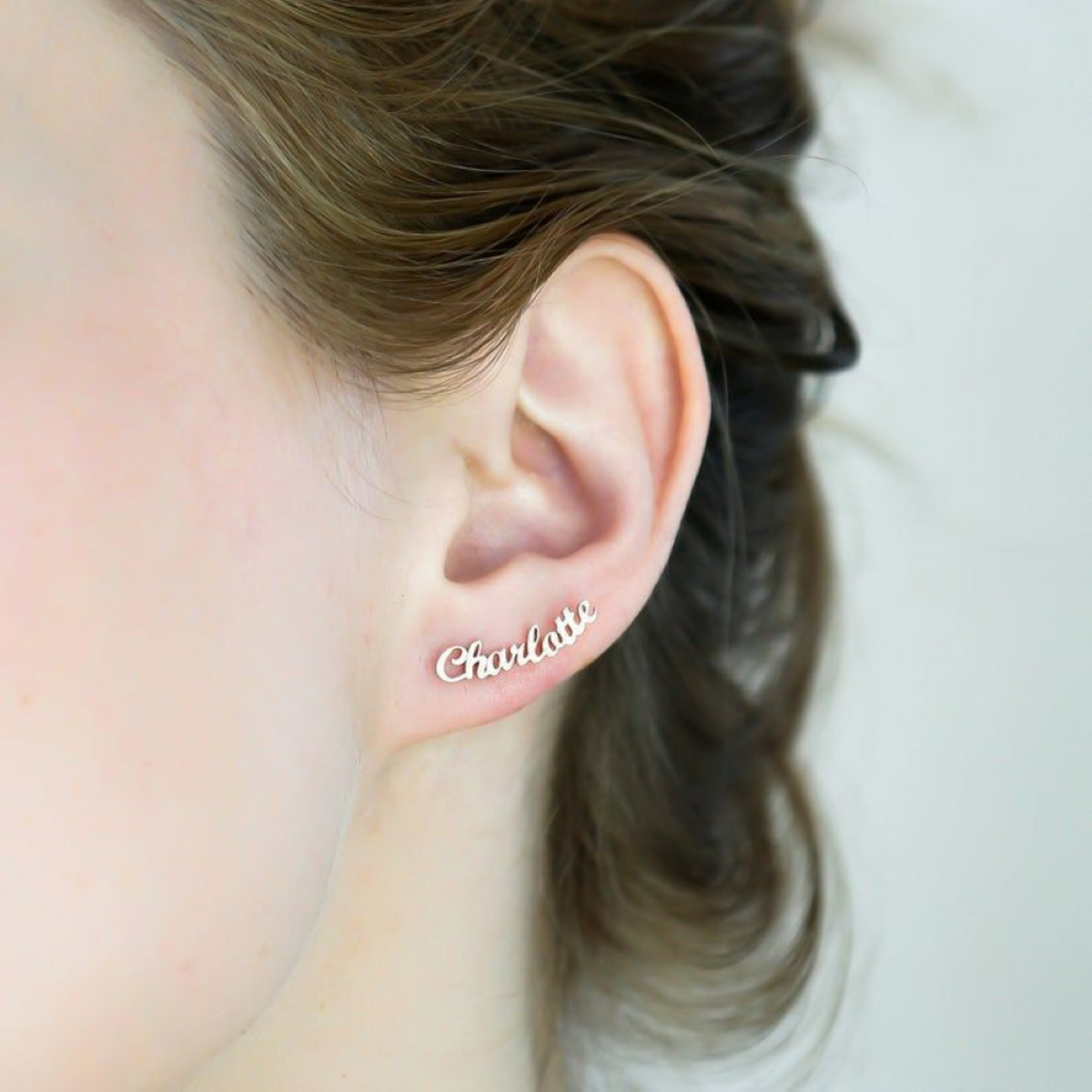 Custom Name Ear Studs - Minimal Earrings