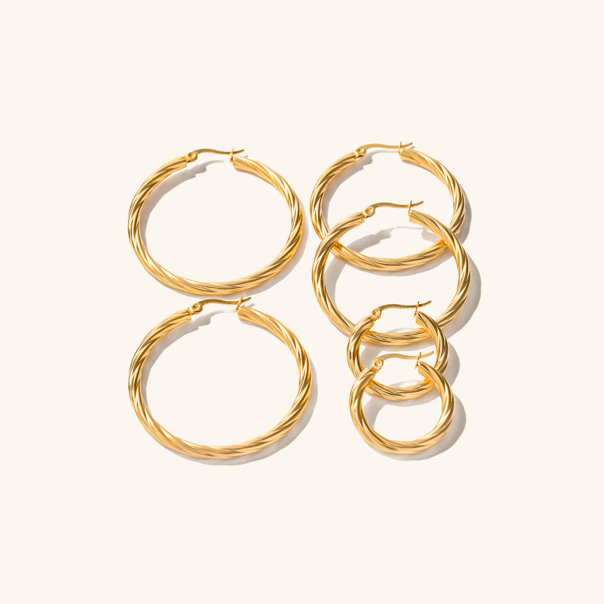 Zephy - Twisted Hoop Earrings