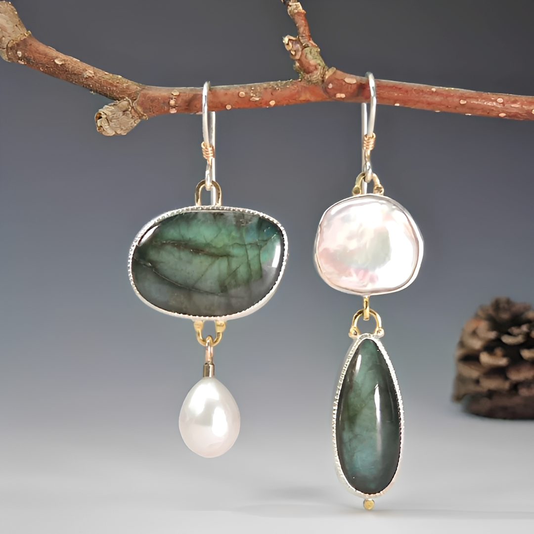 Jea – Vintage Earrings Crafted from Natural Stone