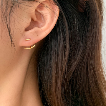 Bar Jackets Ear Lobe Hugger Earrings