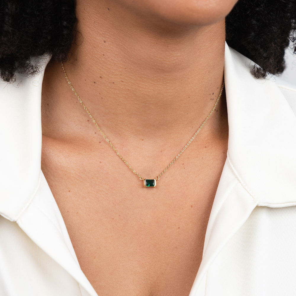 Moni – Necklace Green Emerald