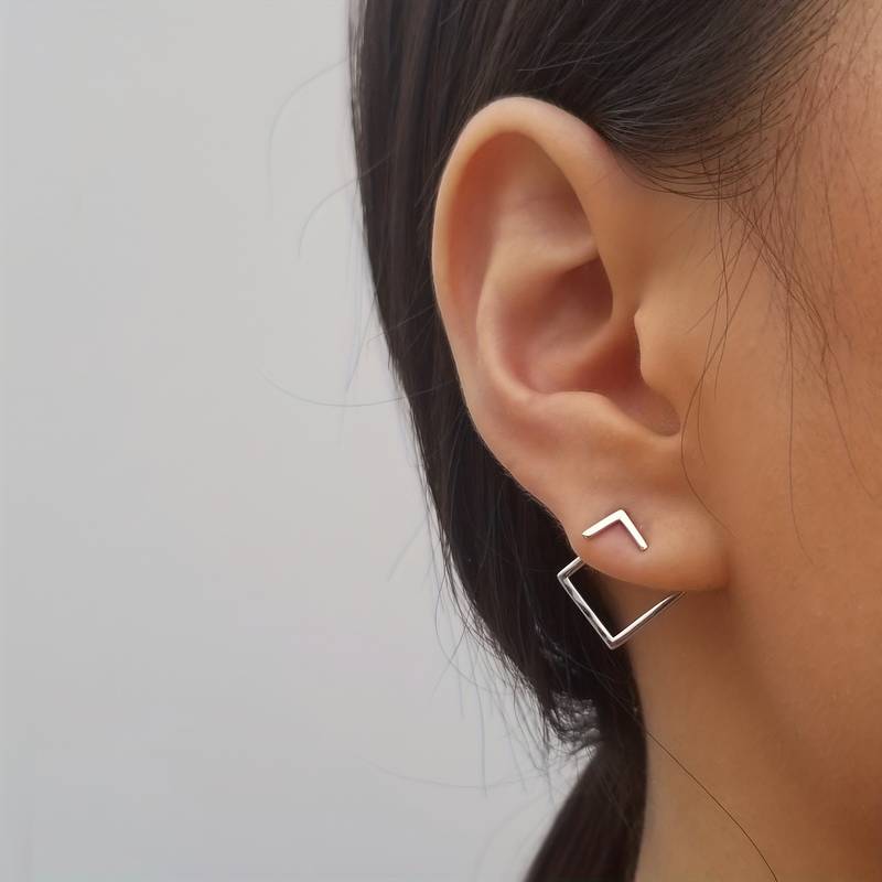 Connecting Rhombus - Basic Geometric Earrings