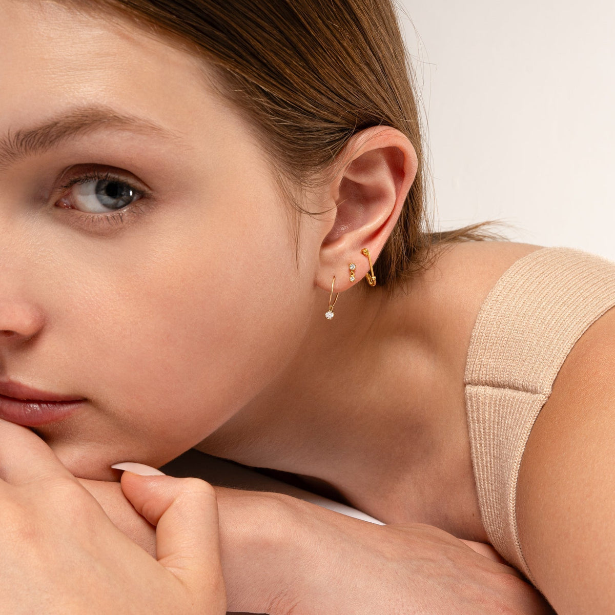 Eden - Little Safety Pin Earrings