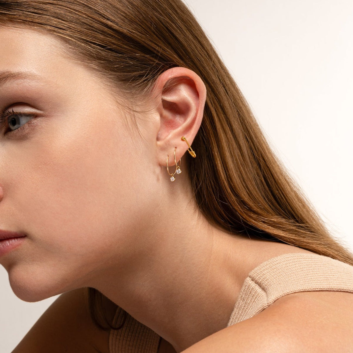Eden - Little Safety Pin Earrings