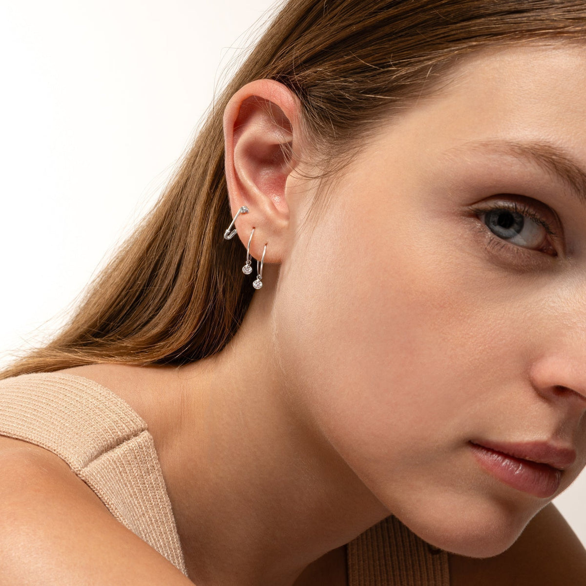 Eden - Little Safety Pin Earrings