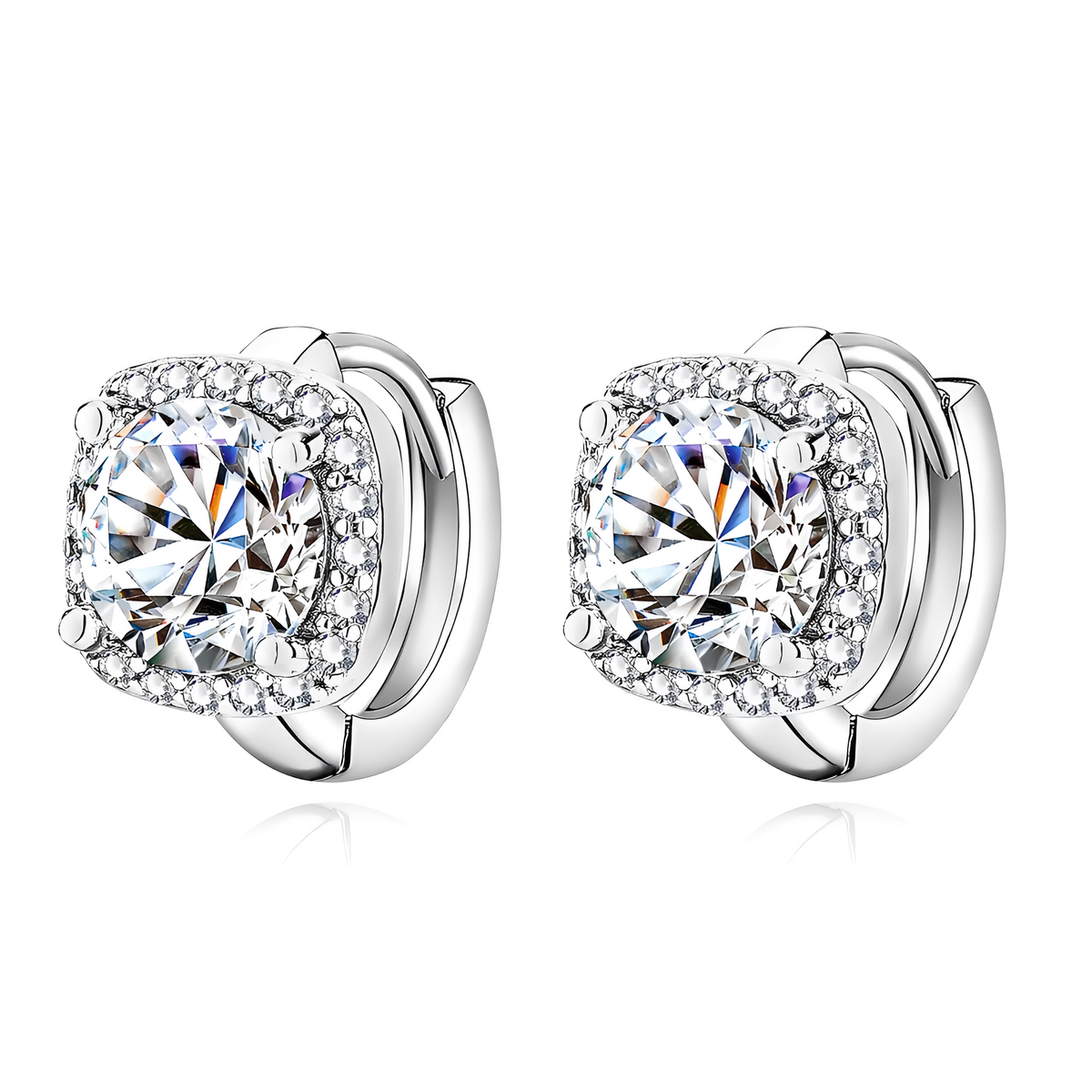 Nadine – Square earrings crafted from 18K gold