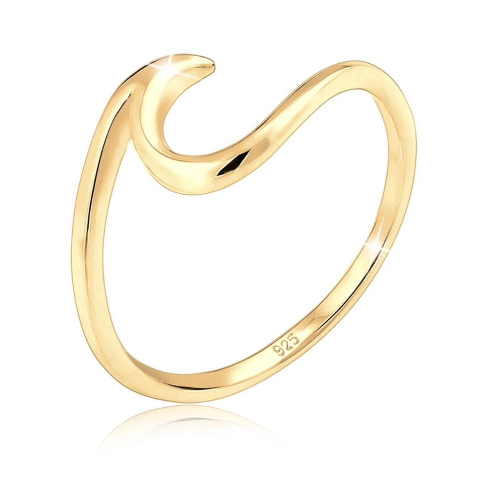 Sleek Wave Ring - Silver Wave-Designed Ring