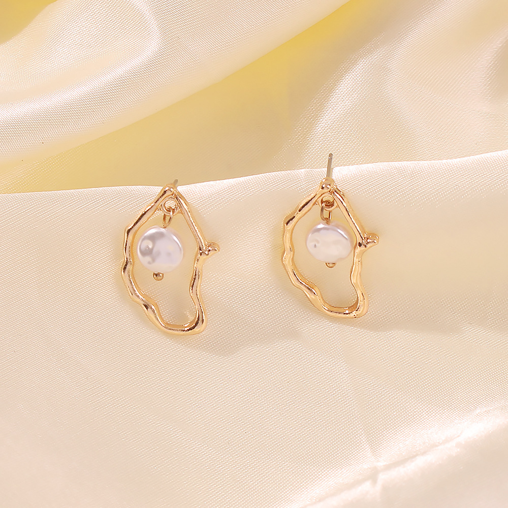 Unique Pearl Earrings - Drop Pearl Studs