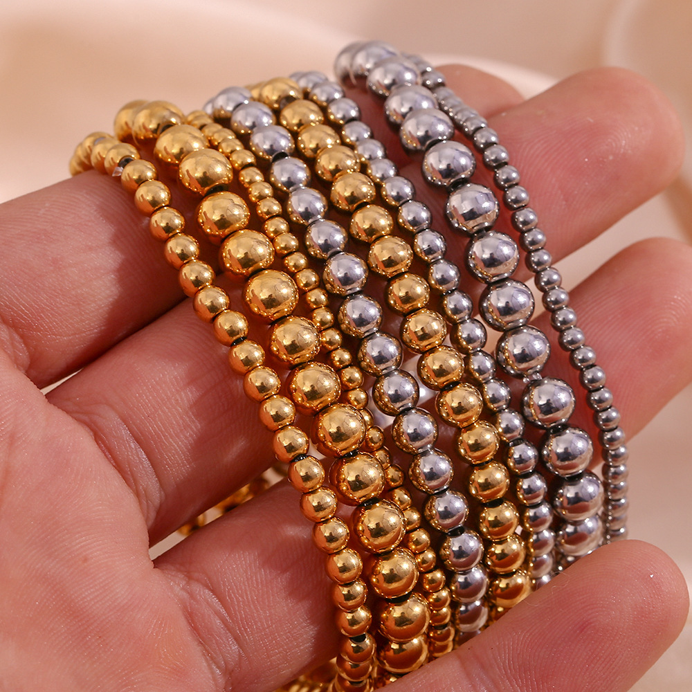 Crea - Metallic Stackable Fashion Gold Bracelet (4mm)