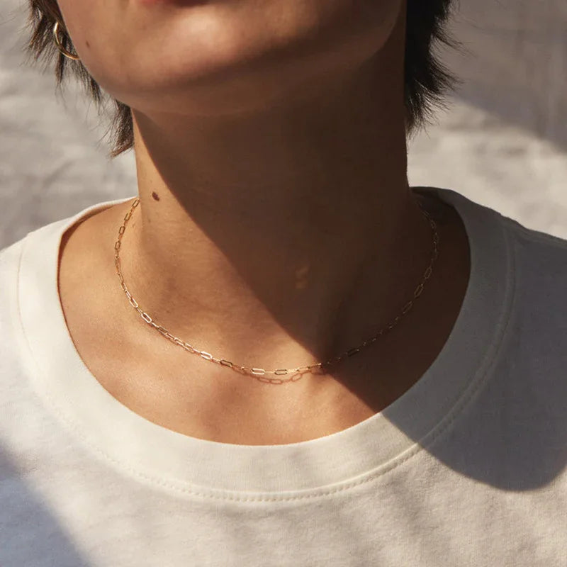 Nadia – Paperclip Chain crafted from Noble Gold