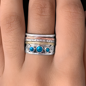 Kaia – Bohemian Meditation Ring Featuring Sapphire