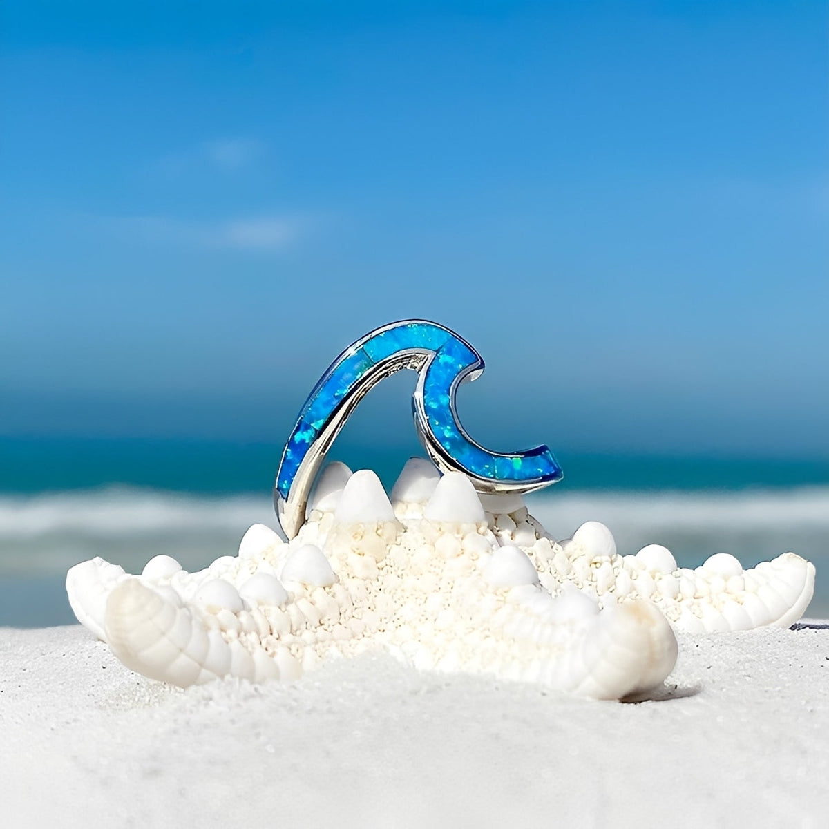 Neri – Wave Ring Silver & Opal