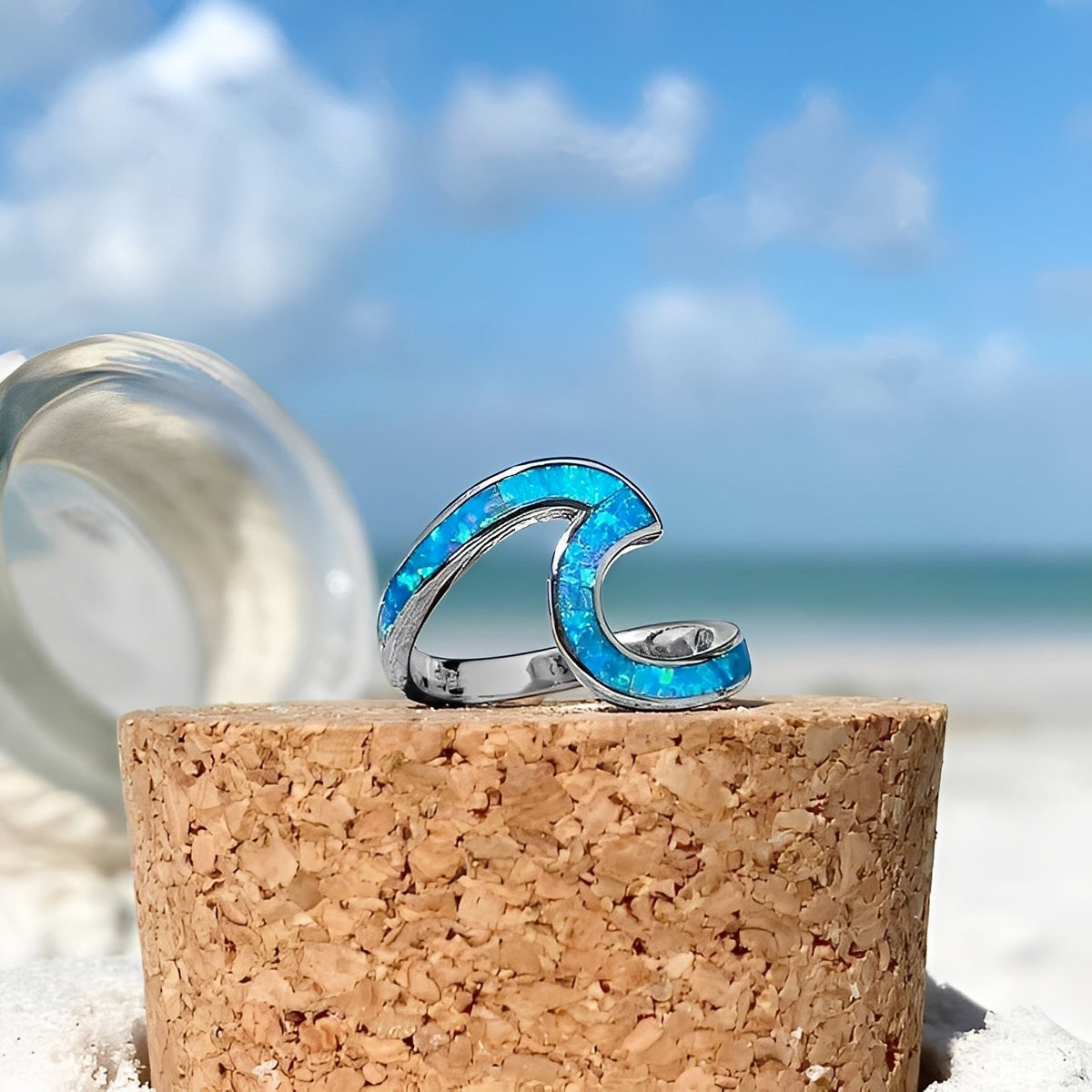 Neri – Wave Ring Silver & Opal