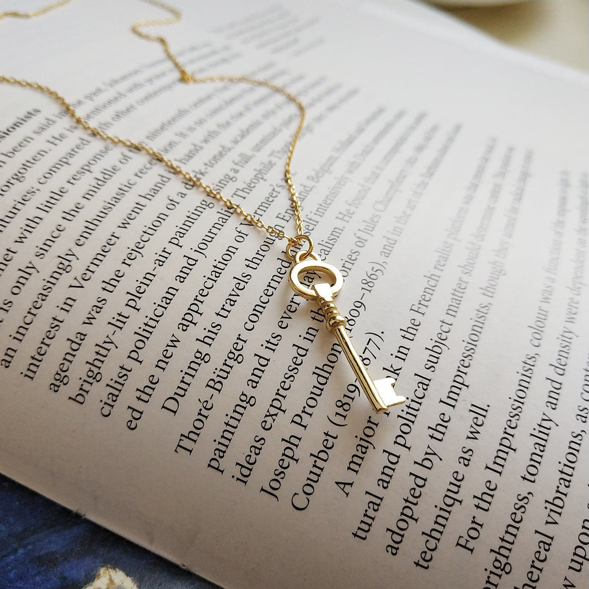 Gold Keychain - Necklace with Lock