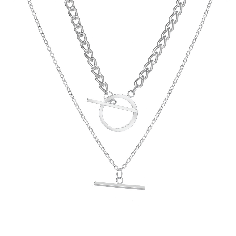 Dual Chain - Cuban and Pearl Necklace