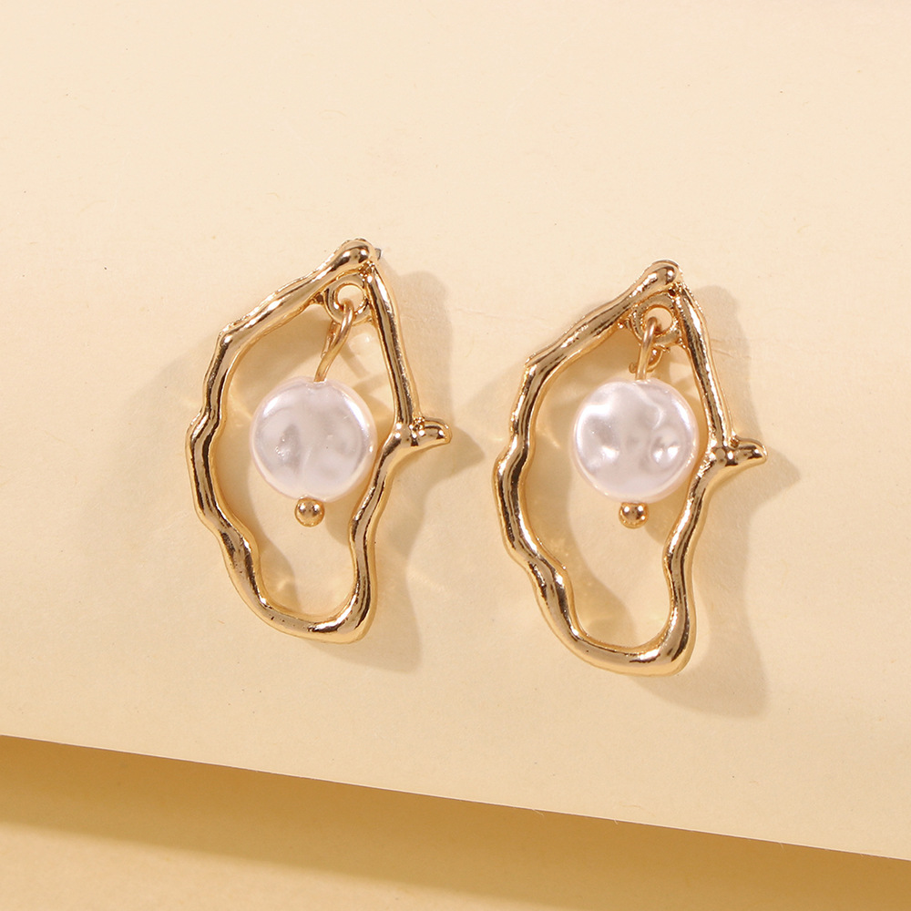 Unique Pearl Earrings - Drop Pearl Studs