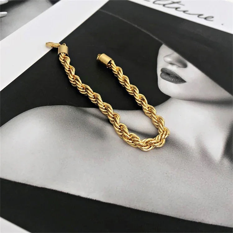 Gigi – Bracelet Rope Links Gold Elegant