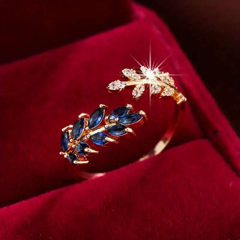 Vivara – Gold-Plated Ring with Sapphire