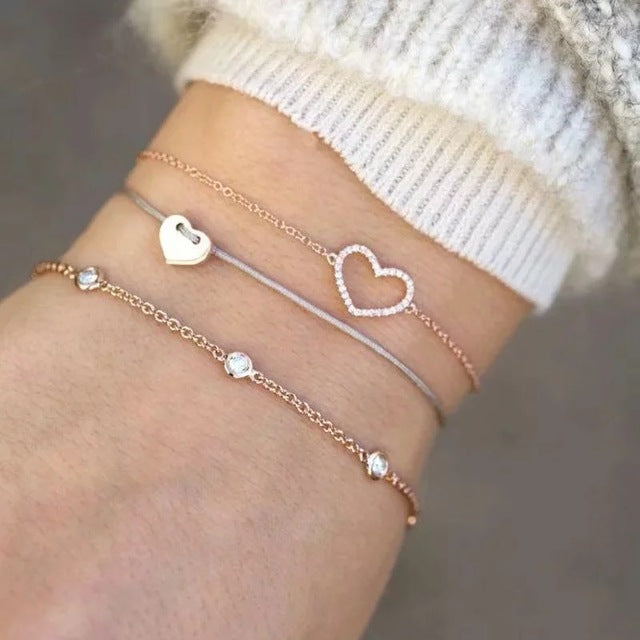 Alora – Trendy Set of Bracelets in Lime Shade