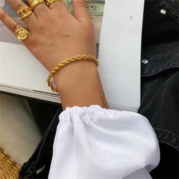Gigi – Bracelet Rope Links Gold Elegant