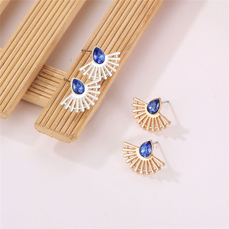 Art Deco Fan Earrings - Bohemian Stud Earrings