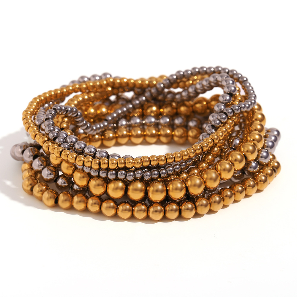 Crea - Metallic Stackable Fashion Gold Bracelet (4mm)