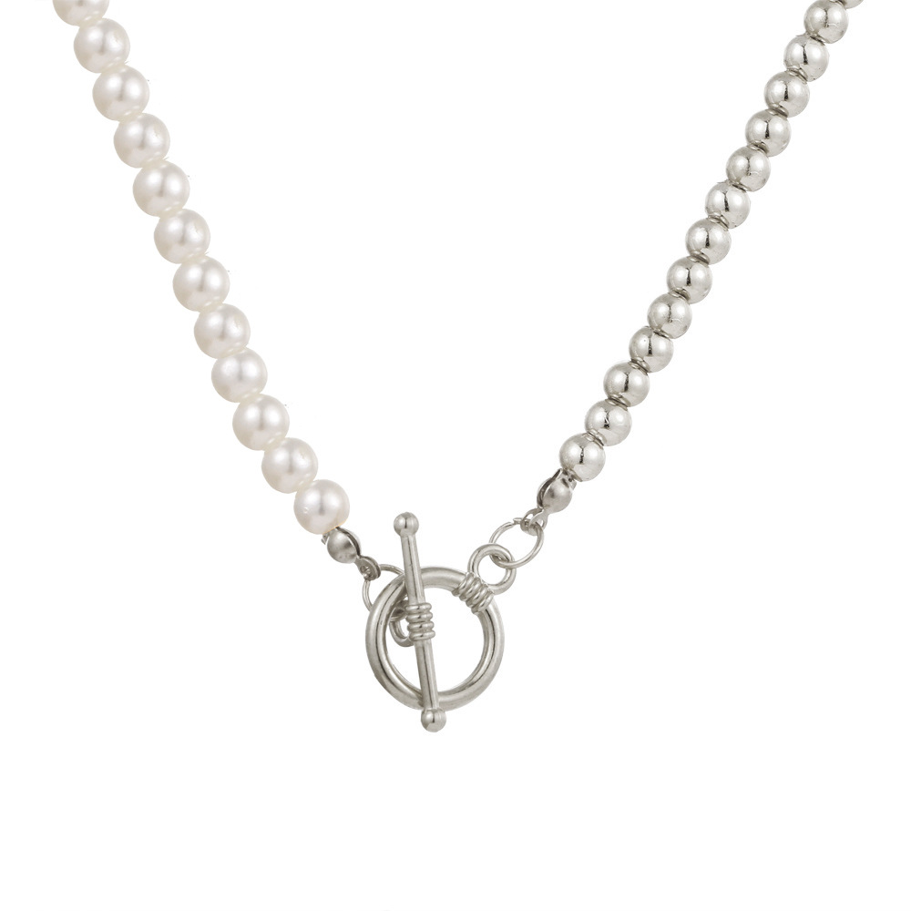 Dual Chain - Cuban and Pearl Necklace