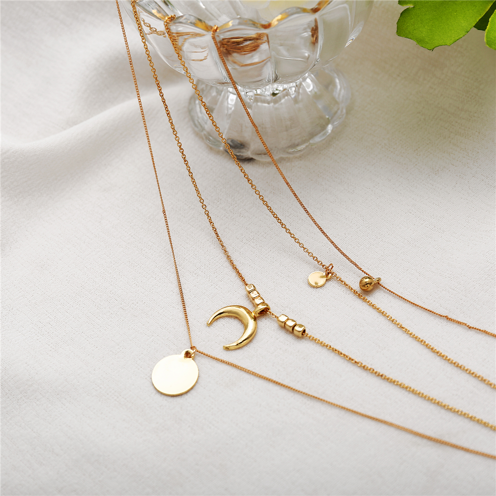 Layered Moon - Boho Necklace