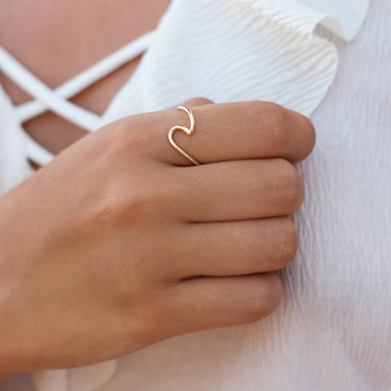 Sleek Wave Ring - Silver Wave-Designed Ring