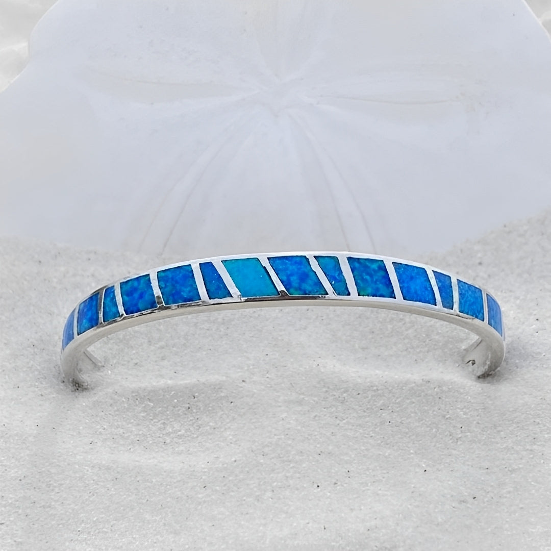 Ocean – Bracelet crafted from Blue Opal and Silver