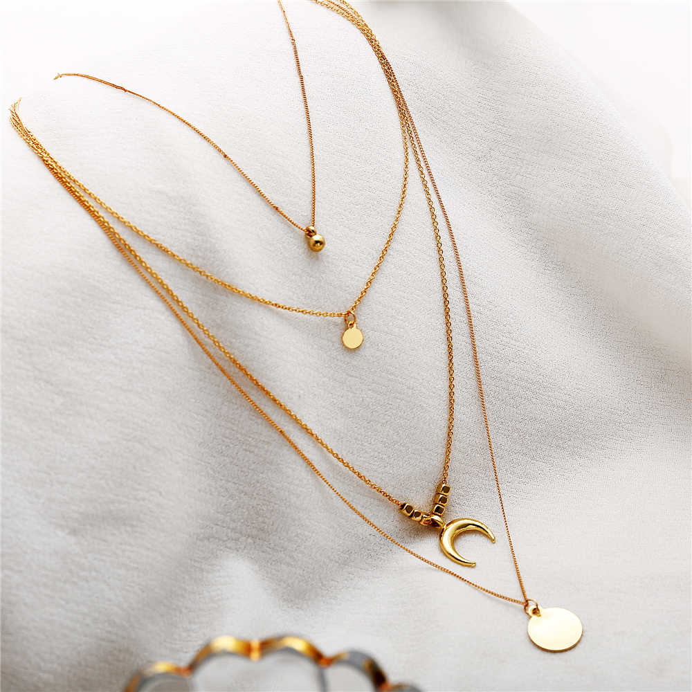 Layered Moon - Boho Necklace