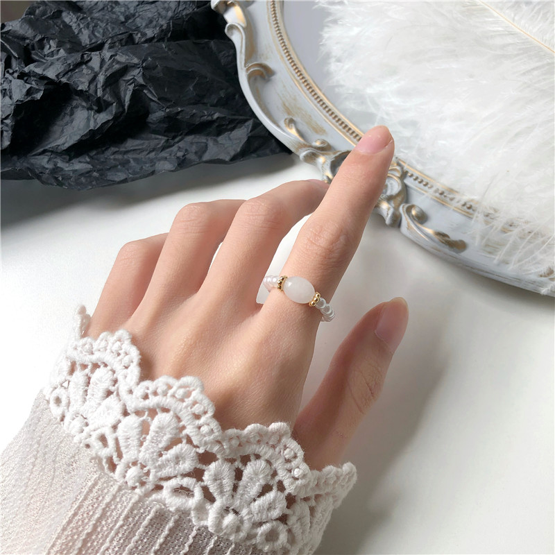 Stone Pearl - Vintage Ring Featuring Pearls