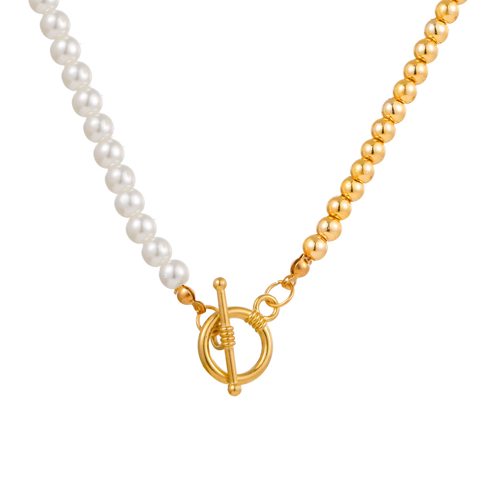 Dual Chain - Cuban and Pearl Necklace